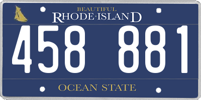 RI license plate 458881