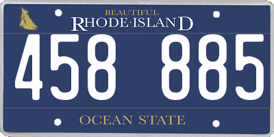 RI license plate 458885