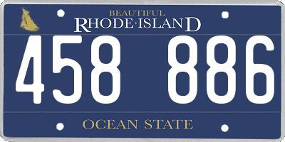 RI license plate 458886