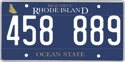 RI license plate 458889
