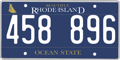 RI license plate 458896