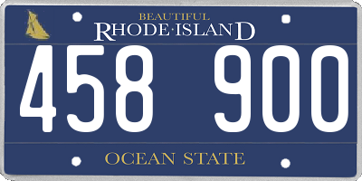 RI license plate 458900