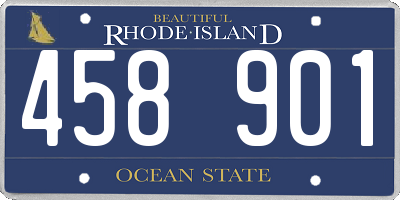 RI license plate 458901