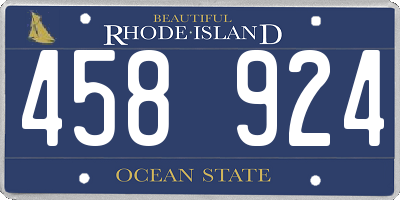 RI license plate 458924