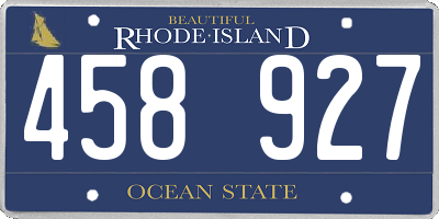 RI license plate 458927