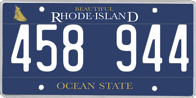 RI license plate 458944