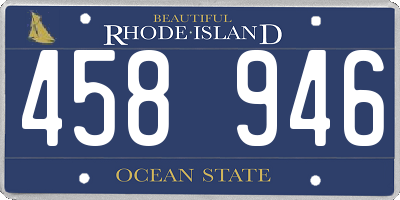 RI license plate 458946