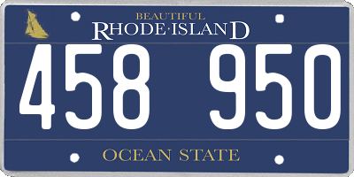 RI license plate 458950