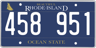 RI license plate 458951