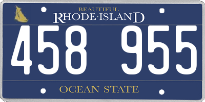 RI license plate 458955