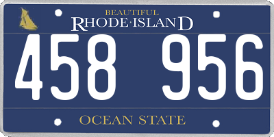 RI license plate 458956