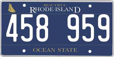 RI license plate 458959