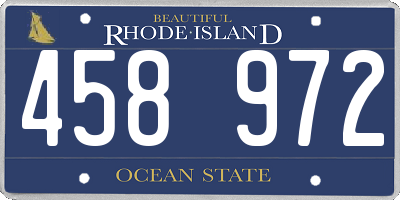 RI license plate 458972