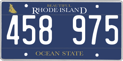 RI license plate 458975