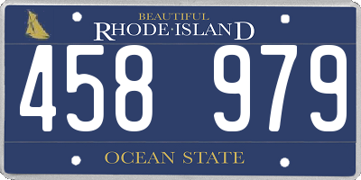RI license plate 458979