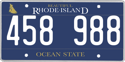 RI license plate 458988