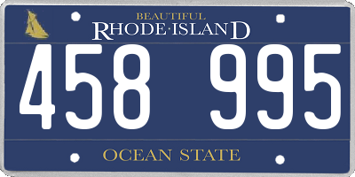 RI license plate 458995