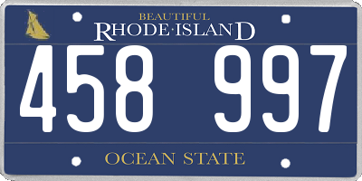 RI license plate 458997