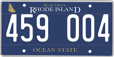 RI license plate 459004