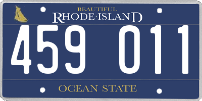 RI license plate 459011