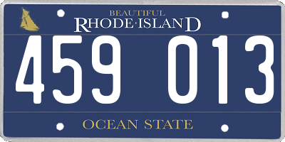 RI license plate 459013
