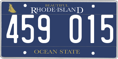 RI license plate 459015