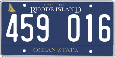 RI license plate 459016
