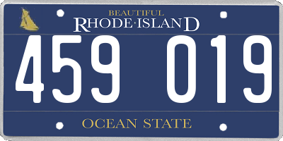 RI license plate 459019
