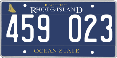 RI license plate 459023