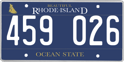 RI license plate 459026