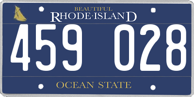 RI license plate 459028