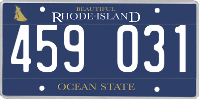 RI license plate 459031