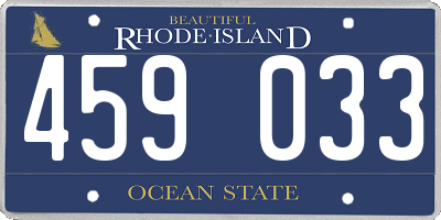 RI license plate 459033