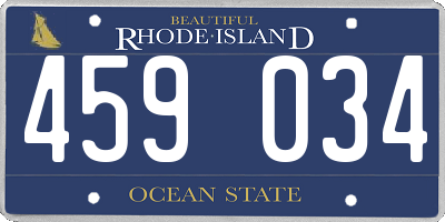 RI license plate 459034