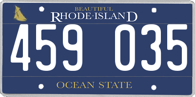 RI license plate 459035