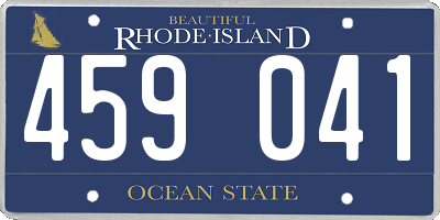 RI license plate 459041