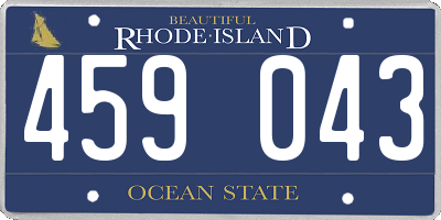 RI license plate 459043