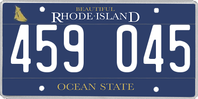 RI license plate 459045
