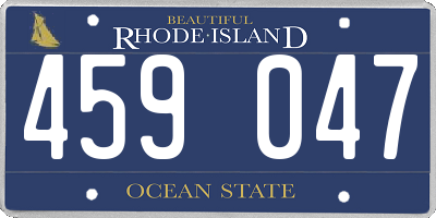 RI license plate 459047