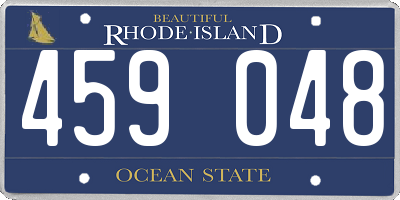 RI license plate 459048