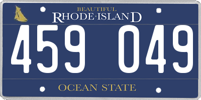 RI license plate 459049