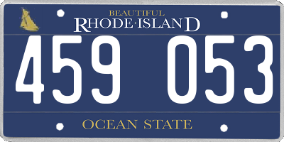 RI license plate 459053