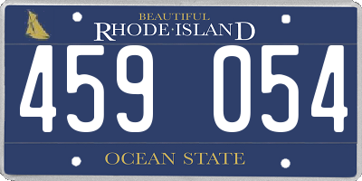 RI license plate 459054