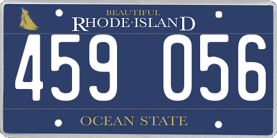 RI license plate 459056