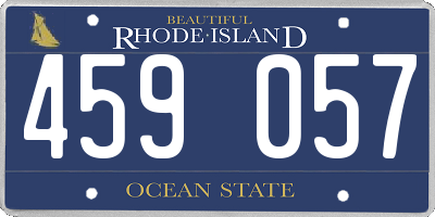 RI license plate 459057
