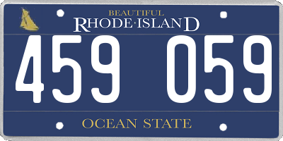 RI license plate 459059