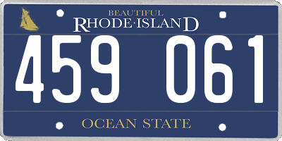 RI license plate 459061