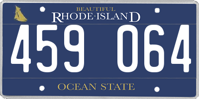 RI license plate 459064