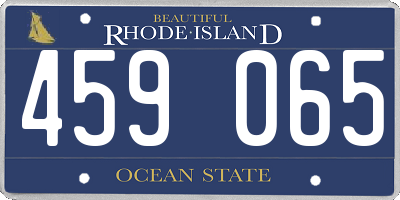 RI license plate 459065