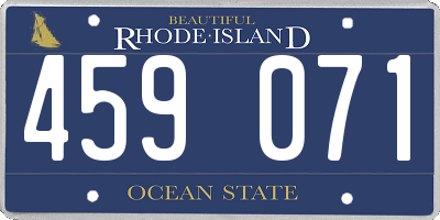 RI license plate 459071